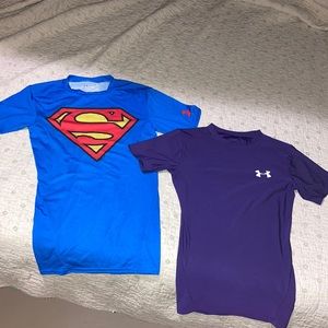 2 YS Under Armour Compression Tee’s